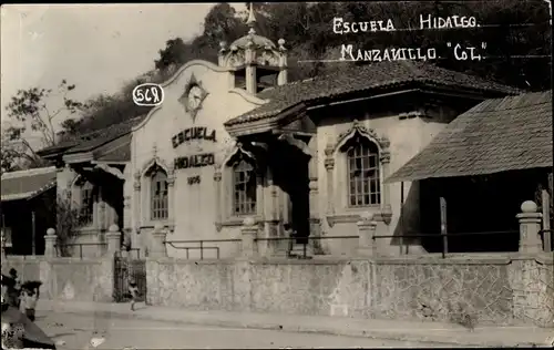 Foto Ak Manzanillo Mexiko, Escuela Hidalgo