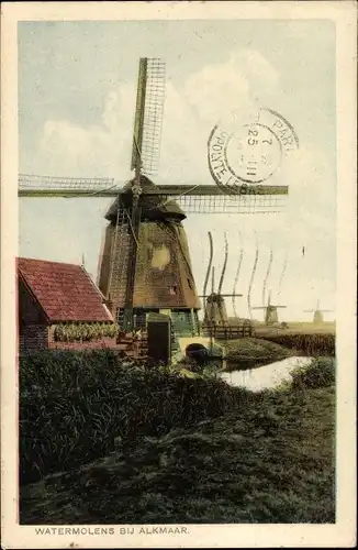 Ak Alkmaar Nordholland Niederlande, Watermolens