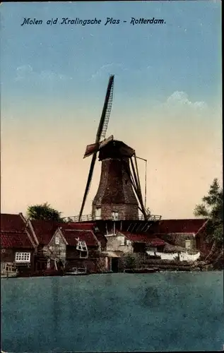 Ak Rotterdam Südholland Niederlande, Molen a. d. Kralingsche Plas