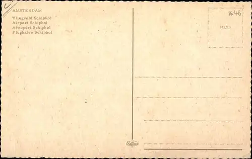 Ak Haarlemmermeer Nordholland Niederlande, Flughafen Schiphol