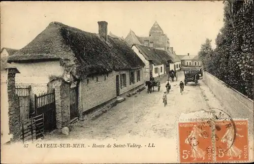 Ak Cayeux sur Mer Somme, Rue de Saint Valéry