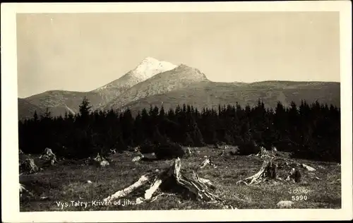 Ak Vysoké Tatry Hohe Tatra Slowakei, Krivan od jihu