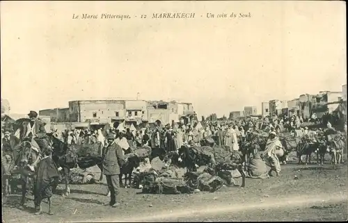 Ak Marrakesch Marokko, Un Coin du Souk, Maghreb