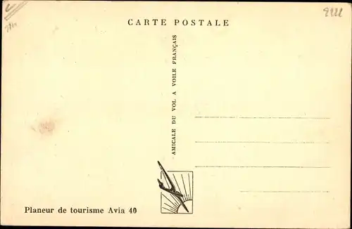 Ak Planeur de tourisme Avia 40, Segelflugzeug im Flug