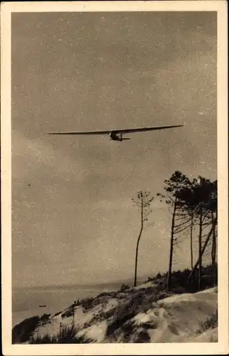 Ak Segelflugzeug im Flug, Planeur de tourisme Avia 41