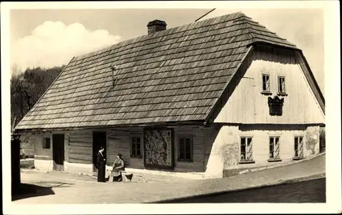 Ganzsachen Ak Hronov Hronow Region Königgrätz, Rodny domek Aloise Jiraska, Wohnhaus Alois Jirásek