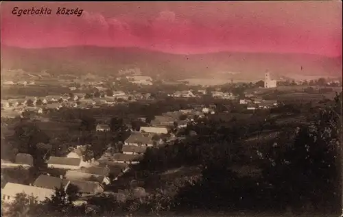 Ak Egerbakta Ungarn, Panorama vom Ort