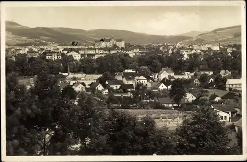 Ak Valašské Meziříčí Walachisch Meseritsch Region Zlin, Totalansicht der Ortschaft