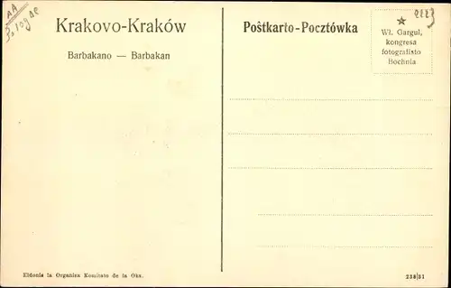 Ak Kraków Krakau Polen, Barbakano, Barbakan