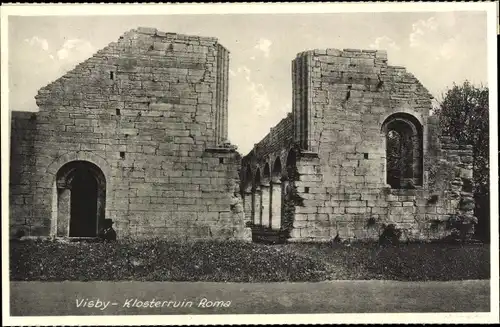 Ak Visby Wisby Schweden, Klosterruin Roma