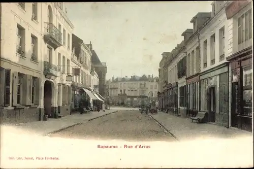 Ak Bapaume Pas de Calais, Rue d'Arras