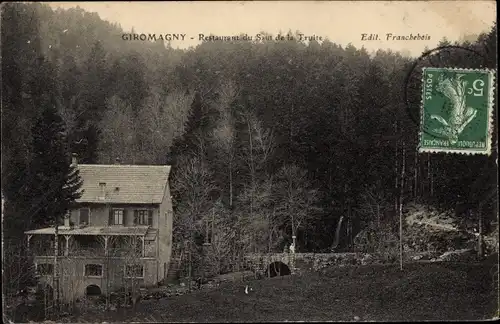 Ak Giromagny Schermenei Territoire de Belfort, Restaurant du Saut de la Truite