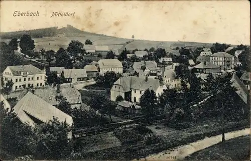 Ak Eberbach Mulfingen Jagst, Blick auf das Mitteldorf