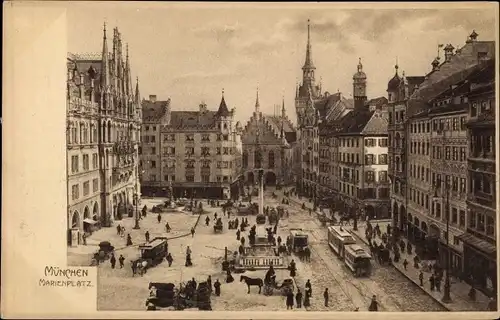 Ak München Bayern, Marienplatz