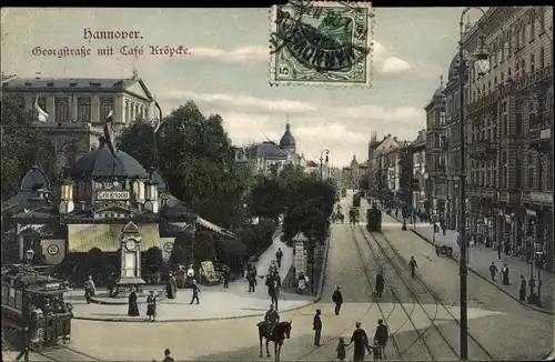 Ak Hannover in Niedersachsen, Georgstraße, Café Kröpcke