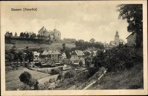 Ak Simmern im Hunsrück, Teilansicht