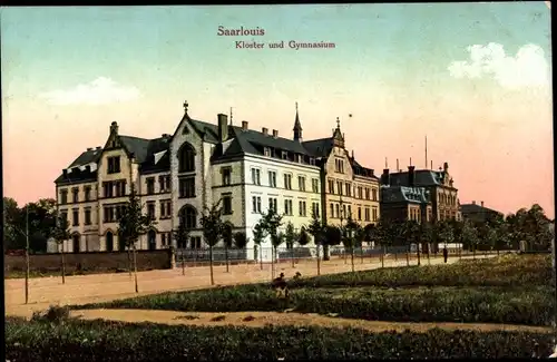 Ak Saarlouis im Saarland, Kloster und Gymnasium