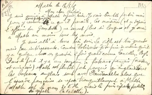 Passepartout Ak Vittoriosa Malta, Admiralty House, Bighi Hospital