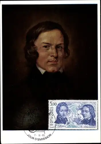 Künstler Ak Best H., Komponist Robert Schumann, Portrait