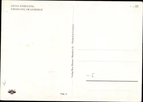 Künstler Ak Strützel, Otto, Frühling im Gebirge