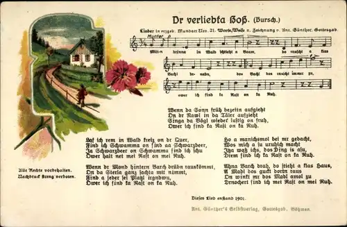 Lied Ak Günther, Anton, Dr verliebta Boß, Erzgebirgische Mundart Nr 21