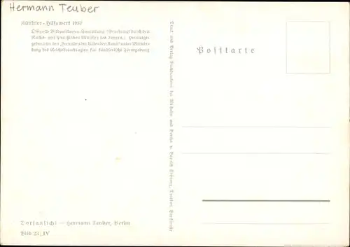 Künstler Ak Teuber, Hermann, Dorfansicht, Künstler Hilfswerk 1937, Segelboot