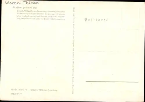 Künstler Ak Thiede, Werner, Hofeinfahrt, Pferdekarren, Künstler Hilfswerk 1937