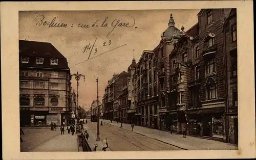 Ak Bochum im Ruhrgebiet Bahnhofstraße