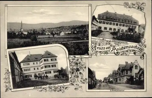 Ak Reichensachsen Wehretal in Hessen, Schloss, Landstraße, Oberförsterei