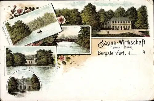 Litho Burgsteinfurt Steinfurt in Nordrhein Westfalen, Bagno Wirtschaft