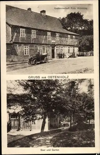 Ak Ostenholz Hartem Osterheide, Saal, Garten, Gastwirtschaft