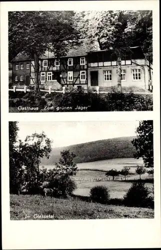 Ak Glesse Ottenstein in Niedersachsen, Gasthaus zum grünen Jäger, Glessetal