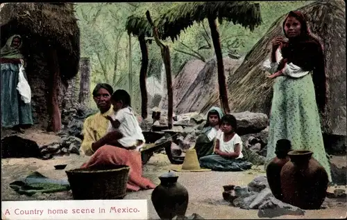 Ak Mexico, A Country home scene