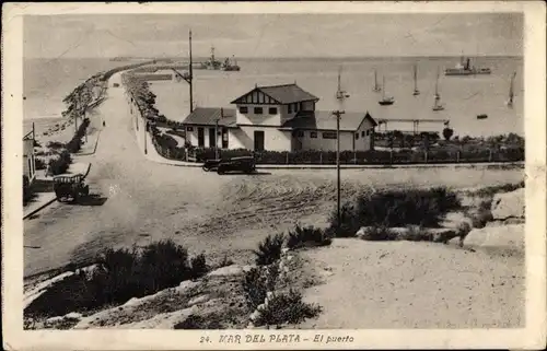 Ak Mar del Plata Argentinien, El Puerto