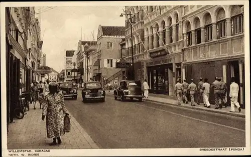 Ak Willemstad Curaçao Niederländische Antillen Karibik, Breedestraat, Punda