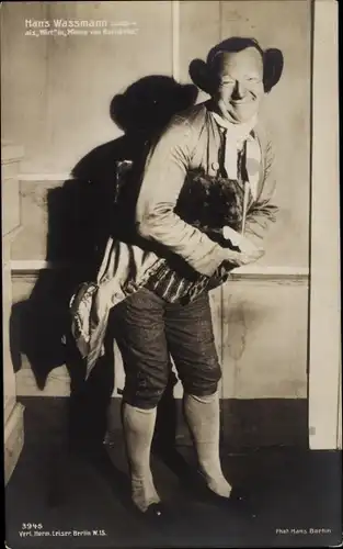 Foto Ak Schauspieler Hans Wassmann als Wirt in Minna von Barnhelm