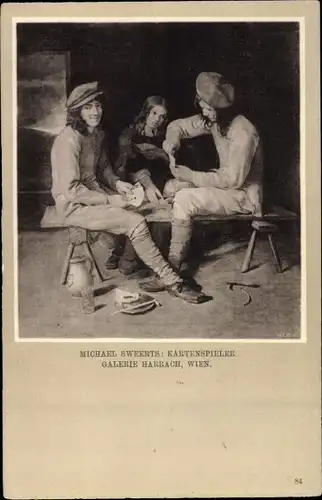 Künstler Ak Sweerts, Michael, Kartenspieler