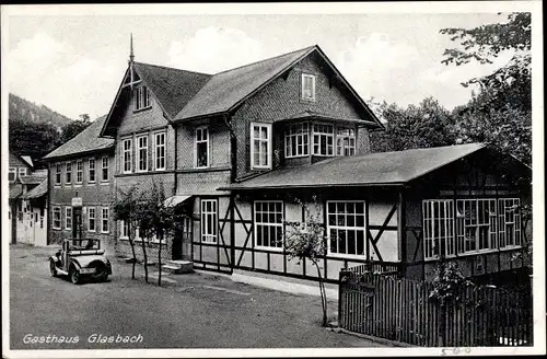 Ak Mellenbach Glasbach im Schwarzatal Thüringen, Gasthaus Glasbach