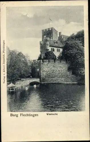 Ak Flechtingen Sachsen Anhalt, Burg Flechtingen, Westseite