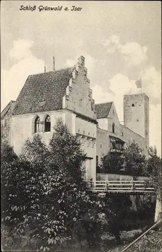 Ak Grünwald an der Isar, Schloss