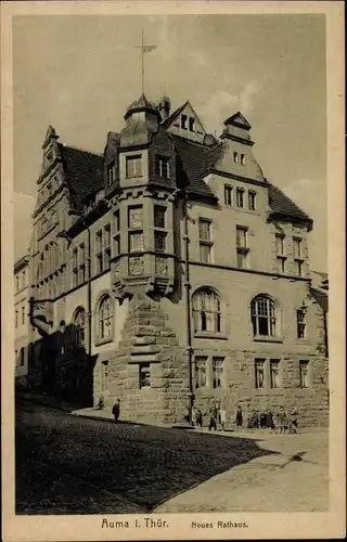 Ak Auma Weidatal in Thüringen, Neues Rathaus