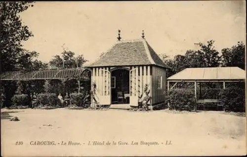 Ak Cabourg Calvados, Le Home, L'Hotel de la Gare, Les Bosquets