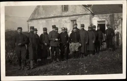 Foto Ak Französische Soldaten in Uniformen, Gruppenaufnahme, I WK