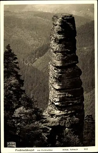 Ak Hřensko Herrnskretschen Elbe Region Aussig, Prebischtor, Prebischkegel