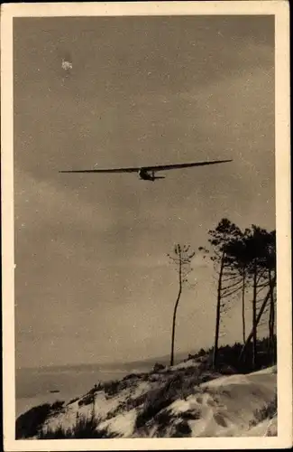 Ak Segelflugzeug im Flug, Planeur de tourisme Avia 41