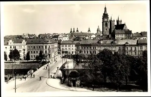 Ak Hradec Králové Königgrätz Stadt, Stadtpartie