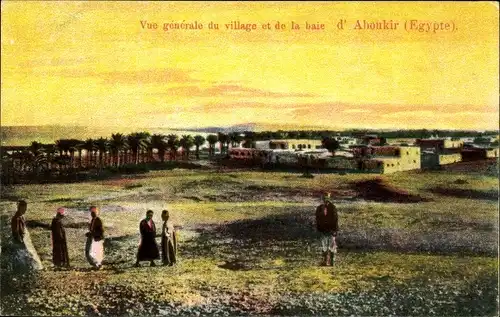 Ak Ägypten, Vue generale du village et de la baie d'Aboukhir