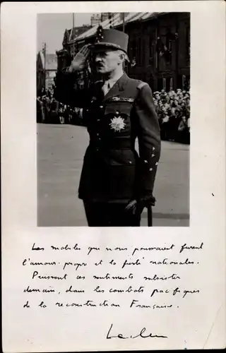 Foto General Jacques-Philippe Leclerc de Hauteclocque, Portrait, Uniform, Orden