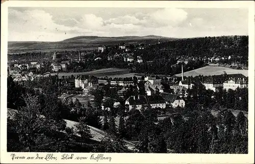 Ak Pirna an der Elbe, Blick vom Holberg