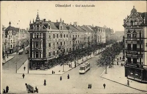 Ak Düsseldorf am Rhein, Graf-Adolf-Straße